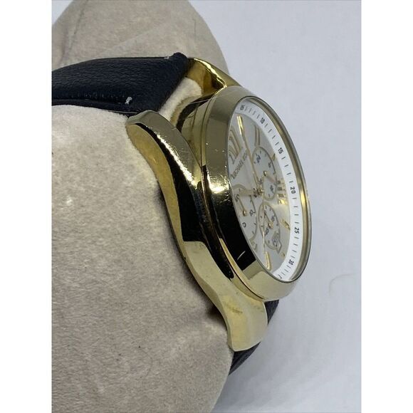 Michael Kors Bradshaw MK5743 Womens Black Leather Analog Dial Quartz Watch EY560 - Picture 5 of 12